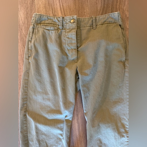 Nili Lotan Olive Green cropped size 2 Trousers - Picture 8 of 9